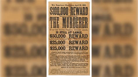 A rare wanted poster for John Wilkes Booth after he。